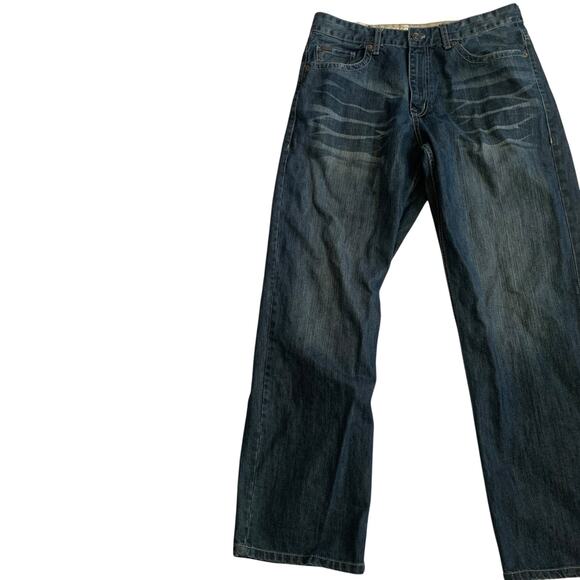 Ecko Unltd Men's Size 36x33 Y2K Baggy Fit Embroidered Denim Jeans - Picture 11 of 16